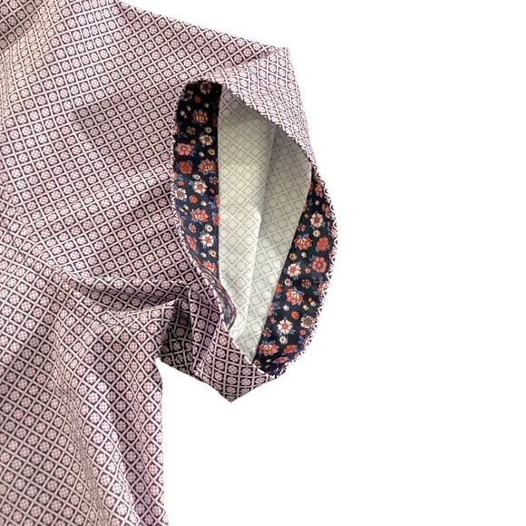 Pre-owned Nick Graham Men's Performance Stretch Printed Short Sleeve Button Up - Picture 3 of 5